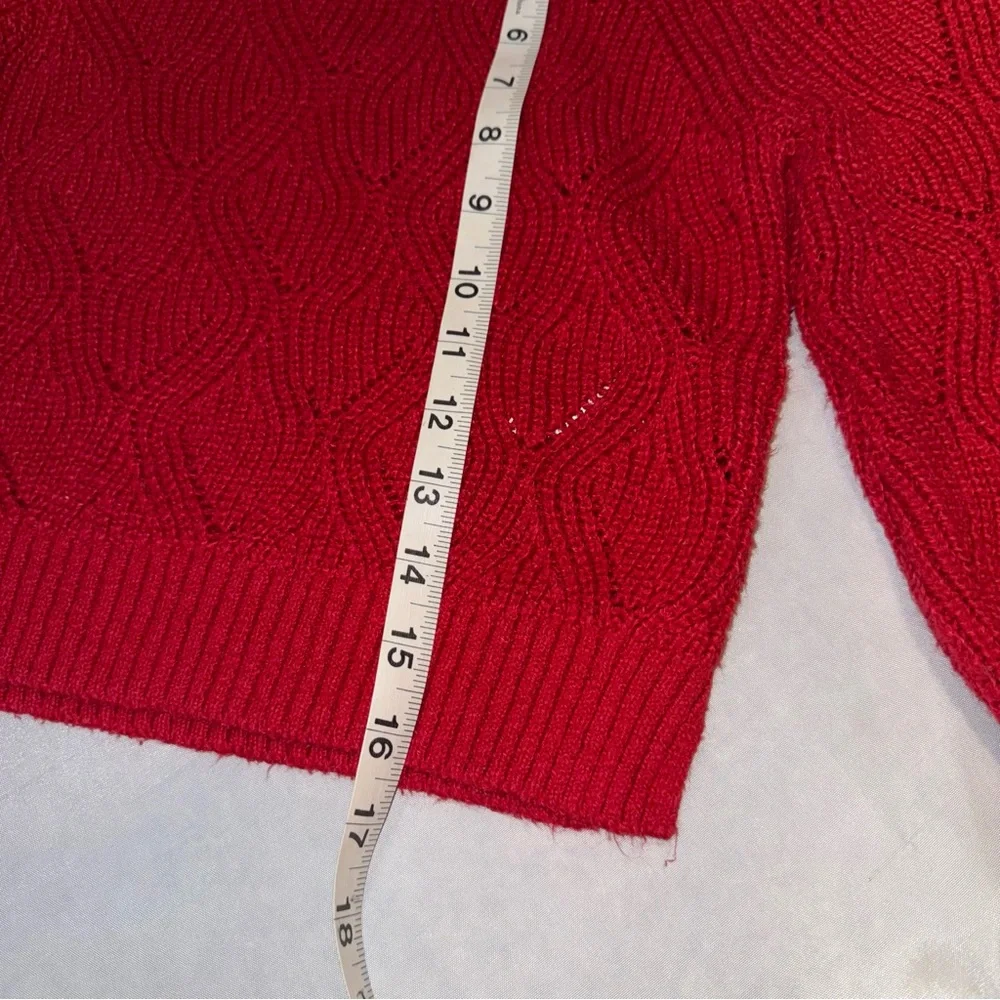 Old Navy Girls Size 6/7 Red Long Sleeve Knit Sweater Christmas Festive‎ Holidays